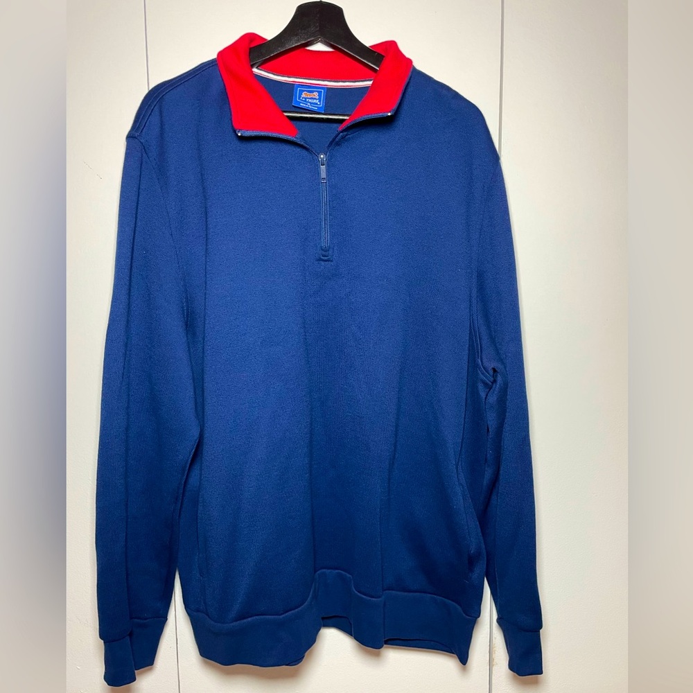 Le Tigre Men’s Quarter Zip Sweater with Pockets